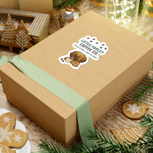 Little Farley Coffee Co. Sticker — "Great Coffee, Shih Tzu Not!" Kiss - Cut Dog & Coffee Decal - Little Farley Coffee Co.