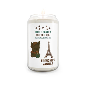 Frenchie's Vanilla Coffee Candle — Scented Soy Candle, 13.75oz - Little Farley Coffee Co.