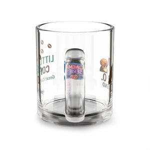 Dober O. 6 Bean Blend Glass Coffee Mug — 10oz Doberman Coffee Gift - Little Farley Coffee Co.