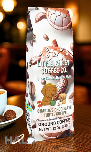 Charlie’s Chocolate Turtle Coffee – Medium Roast Ground Coffee (12oz)