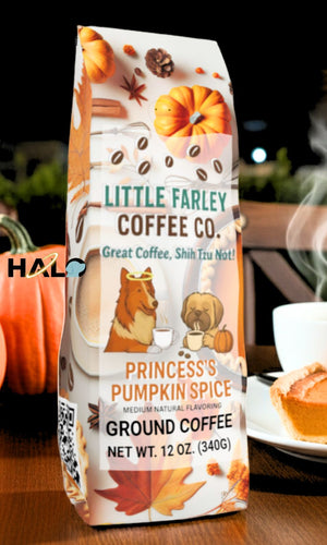 Princess’s Pumpkin Spice – Flavored Medium Roast Ground Coffee (12oz)-Note: Packaging design may vary while supplies last.