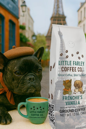 Frenchie’s Vanilla – Vanilla Flavored Medium Roast Ground Coffee (12oz) - Little Farley Coffee Co.