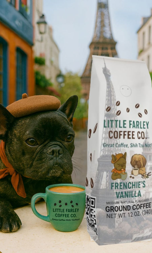 Frenchie’s Vanilla – Vanilla Flavored Medium Roast Ground Coffee (12oz)