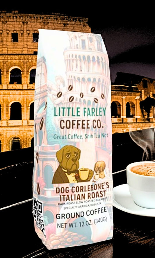 Dog Corlebone’s Italian Roast – Dark Roast Ground Coffee (12oz)