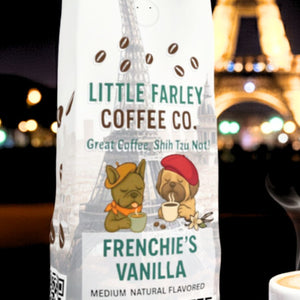 Frenchie’s Vanilla – Vanilla Flavored Medium Roast Ground Coffee (12oz) - Little Farley Coffee Co.