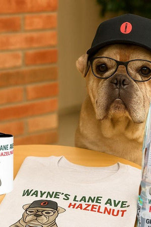 Wayne’s Lane Ave. Bundle – Mug, Hazelnut Coffee & T-Shirt ($65) - Little Farley Coffee Co.