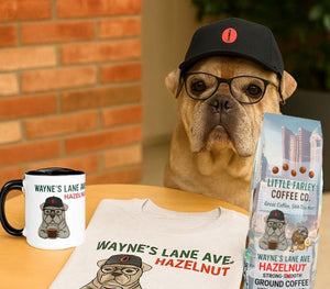 Wayne’s Lane Ave. Bundle – Mug, Hazelnut Coffee & T-Shirt ($65) - Little Farley Coffee Co.