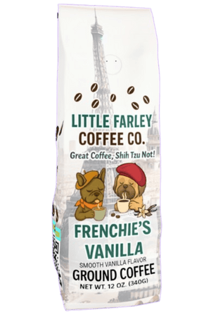 Frenchie’s Vanilla – Vanilla Flavored Medium Roast Ground Coffee (12oz) - Little Farley Coffee Co.