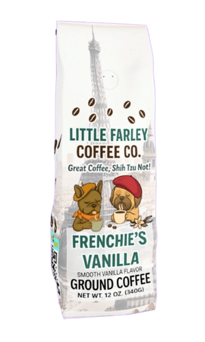 Frenchie’s Vanilla – Vanilla Flavored Medium Roast Ground Coffee (12oz) - Little Farley Coffee Co.