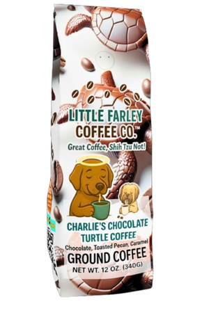 Charlie’s Chocolate Turtle Coffee – Medium Roast Ground Coffee (12oz) - Little Farley Coffee Co.