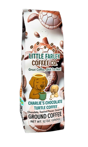 Charlie’s Chocolate Turtle Coffee – Medium Roast Ground Coffee (12oz) - Little Farley Coffee Co.