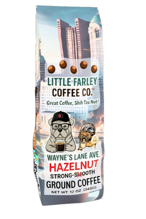Wayne’s Lane Ave. Hazelnut – Strong & Bold Ground Coffee (12oz) - Little Farley Coffee Co.