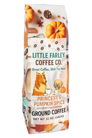 Princess’s Pumpkin Spice – Flavored Medium Roast Ground Coffee (12oz) - Note: Packaging design may vary while supplies last. - Little Farley Coffee Co.