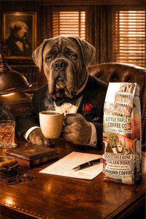 Dog Corlebone’s Italian Roast – Dark Roast Ground Coffee (12oz) - Little Farley Coffee Co.