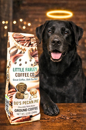 Bo’s Pecan Pie – Flavored Medium Roast Ground Coffee (12oz) - Little Farley Coffee Co.