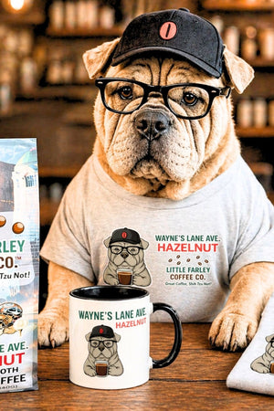 Wayne’s Lane Ave. Bundle – Mug, Hazelnut Coffee & T-Shirt ($65) - Little Farley Coffee Co.