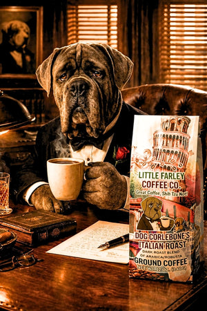 Dog Corlebone’s Italian Roast – Dark Roast Ground Coffee (12oz) - Little Farley Coffee Co.