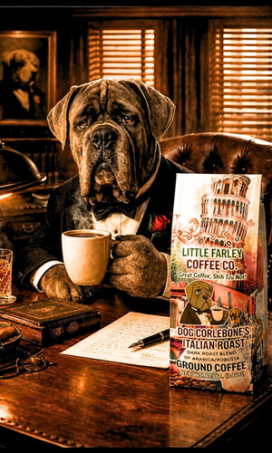 Dog Corlebone’s Italian Roast – Dark Roast Ground Coffee (12oz) - Little Farley Coffee Co.