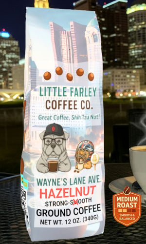 Wayne’s Lane Ave. Hazelnut – Strong & Bold Ground Coffee (12oz) - Little Farley Coffee Co.