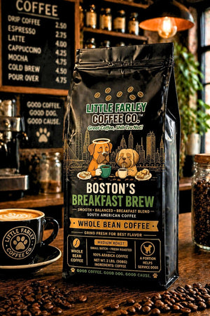 Boston’s Breakfast Brew – Whole Bean Coffee (2 lb) | Smooth Medium Roast | South American Blend - Little Farley Coffee Co.