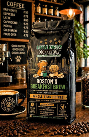 Boston’s Breakfast Brew – Whole Bean Coffee (2 lb) | Smooth Medium Roast | South American Blend - Little Farley Coffee Co.