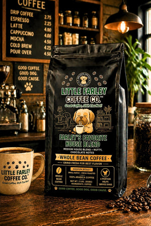 Farley’s Favorite House Blend – Whole Bean Coffee (2 lb) | Nutty & Chocolatey Medium Roast - Little Farley Coffee Co.