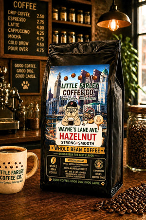 Wayne’s Lane Ave. Hazelnut Whole Bean Coffee (2 LB) – Medium Roast | Little Farley Coffee Co. - Little Farley Coffee Co.