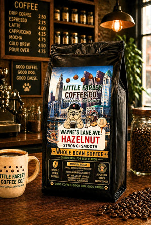 Wayne’s Lane Ave. Hazelnut Whole Bean Coffee (2 LB) – Medium Roast | Little Farley Coffee Co. - Little Farley Coffee Co.