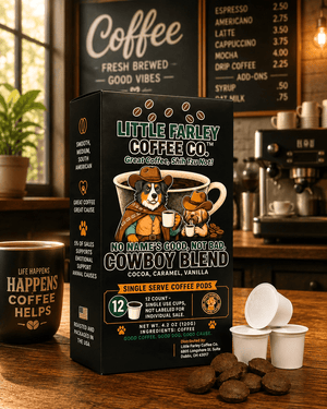 No Name's Good, Not Bad Cowboy Blend Single Serve Coffee Pods | 12 Count - Little Farley Coffee Co.