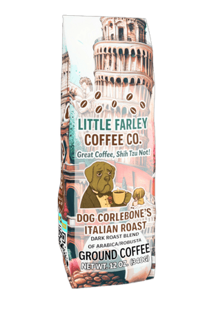 Dog Corlebone’s Italian Roast – Dark Roast Ground Coffee (12oz) - Little Farley Coffee Co.
