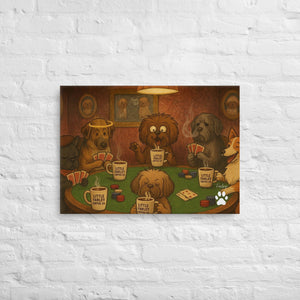 Dogs Drinking Coffee...And Playing Poker - Little Farley Coffee Co.