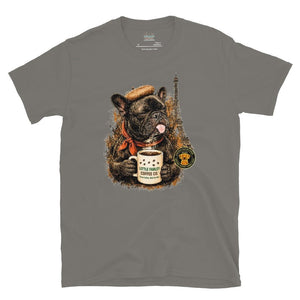 Frenchie's Short - Sleeve Unisex T-Shirt - Little Farley Coffee Co.