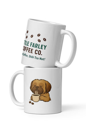 Farley's White Glossy Mug - Little Farley Coffee Co.