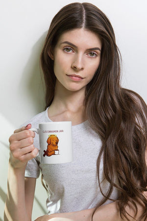 C.J.'s Cinnamon Java White Glossy Mug - Little Farley Coffee Co.