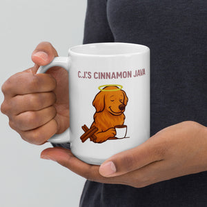 C.J.'s Cinnamon Java White Glossy Mug - Little Farley Coffee Co.