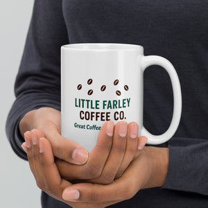 C.J.'s Cinnamon Java White Glossy Mug - Little Farley Coffee Co.
