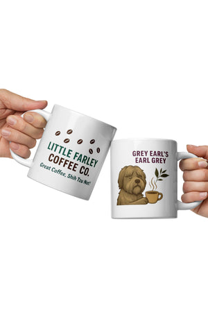 Grey Earl's Earl Grey White Glossy 20 oz. Mug - Little Farley Coffee Co.