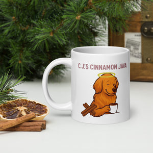 C.J.'s Cinnamon Java White Glossy Mug - Little Farley Coffee Co.