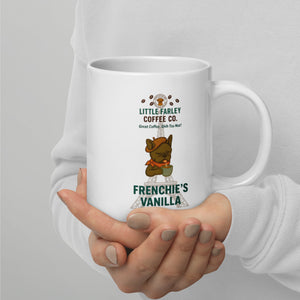 Frenchie's White glossy mug - Little Farley Coffee Co.