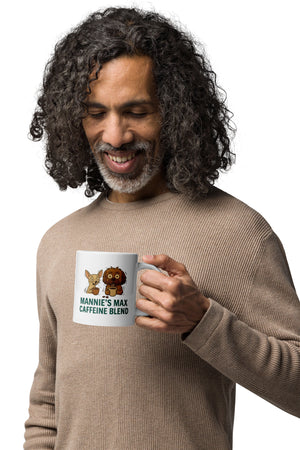 Mannie's Max Caf White 20 oz. Glossy Mug - Little Farley Coffee Co.