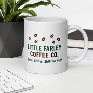 Farley's White Glossy Mug - Little Farley Coffee Co.
